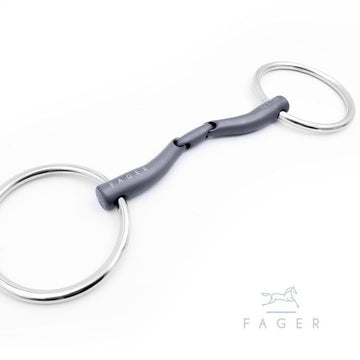 Fager Maria Titanium Double Jointed Loose Ring Snaffle